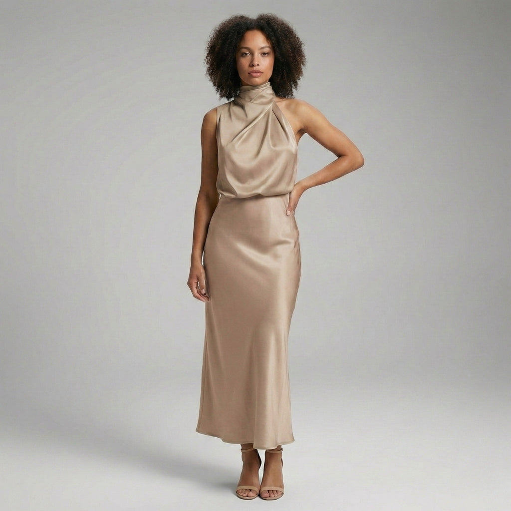 FLAVIA Mock Neck Maxi
