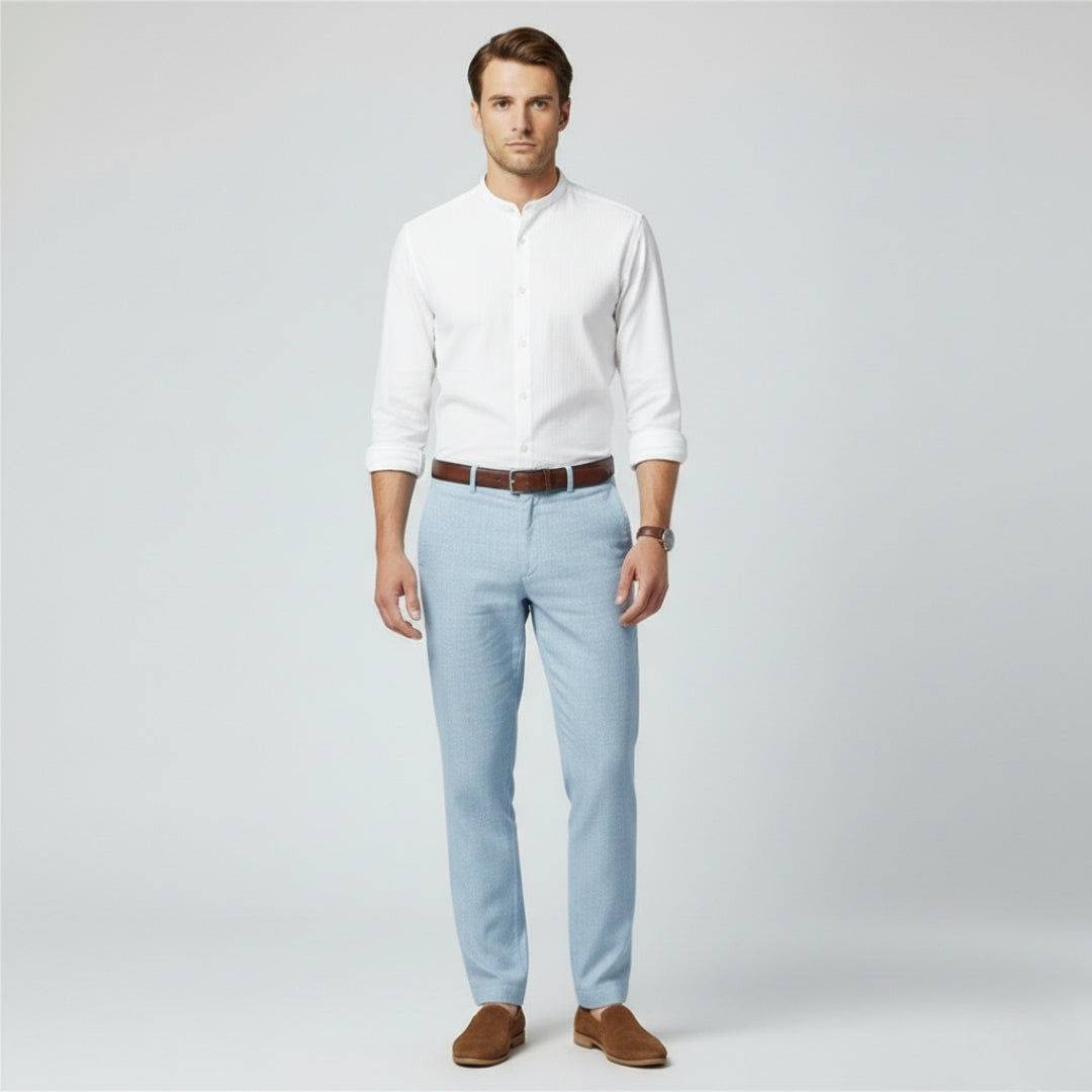 OLIVER Cotton Linen Ankle Pants