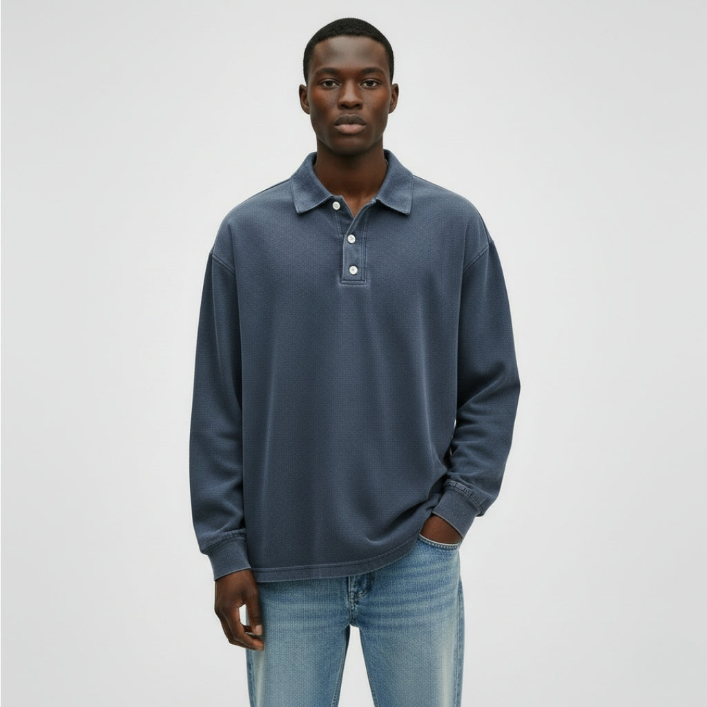 MAXIME Collared Polyester Sweatshirt