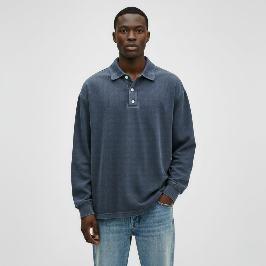 MAXIME Collared Polyester Sweatshirt