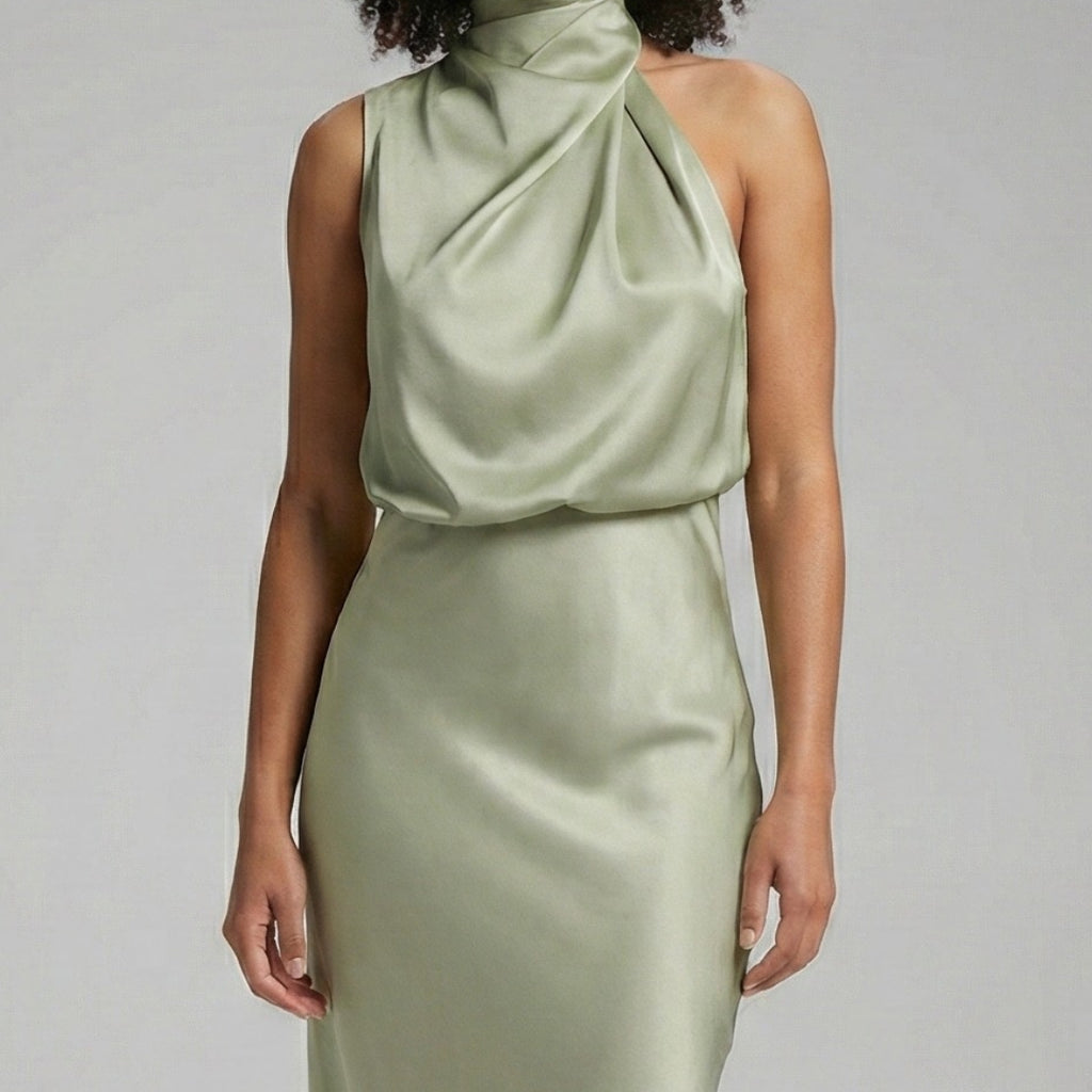 FLAVIA Mock Neck Maxi