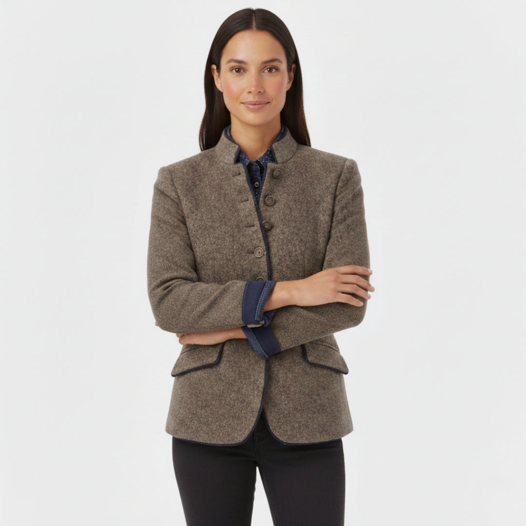 CLARA Turn-Down Collar Pocket Jacket