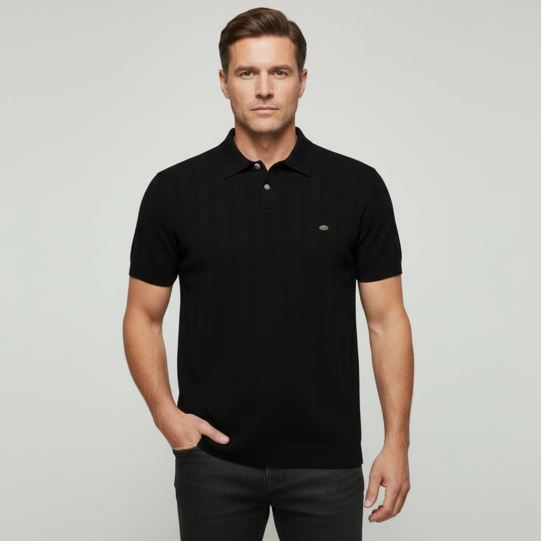 BLAKE Striped Viscose Polo