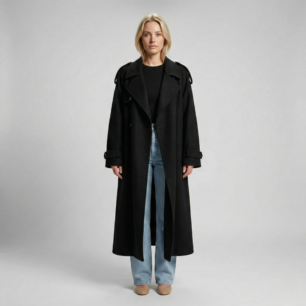 CHERI Long Wool Blend Coat
