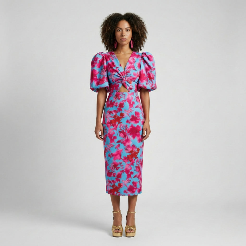 DIANNA Paisley Lantern Dress