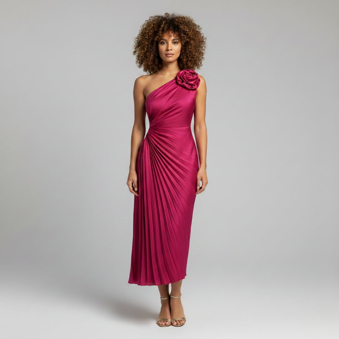 MANDY One Shoulder Midi Dress