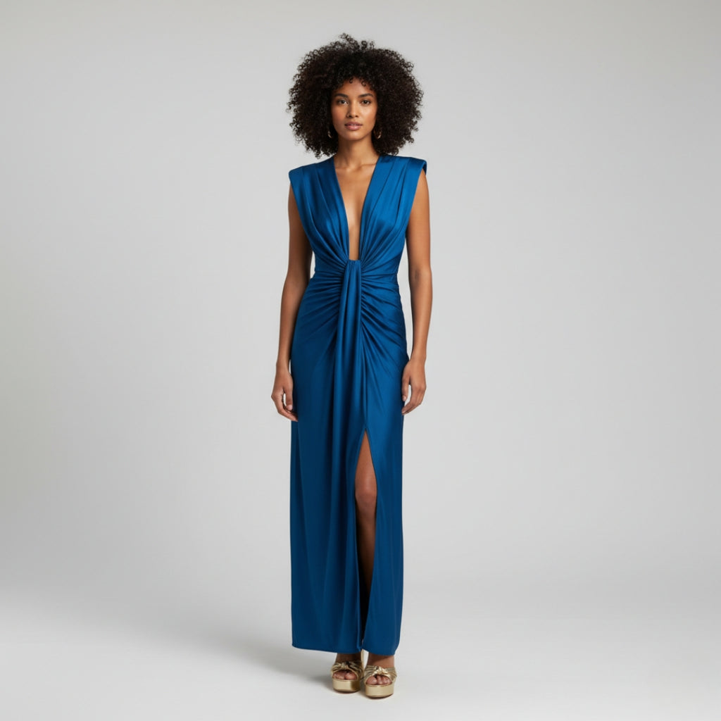 DARCY Elegant V-Neck Maxi Dress