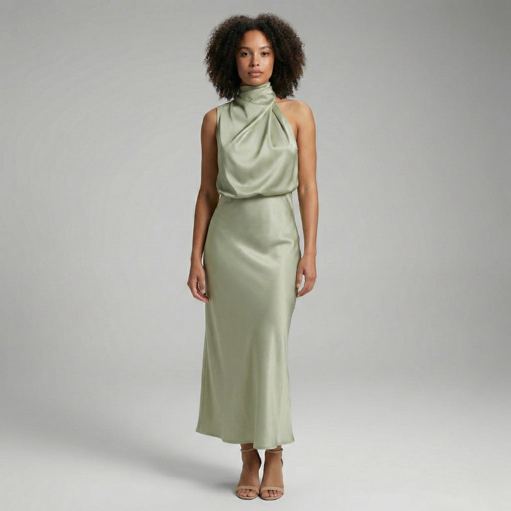 FLAVIA Mock Neck Maxi