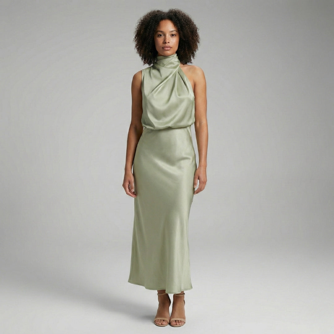 FLAVIA Mock Neck Maxi