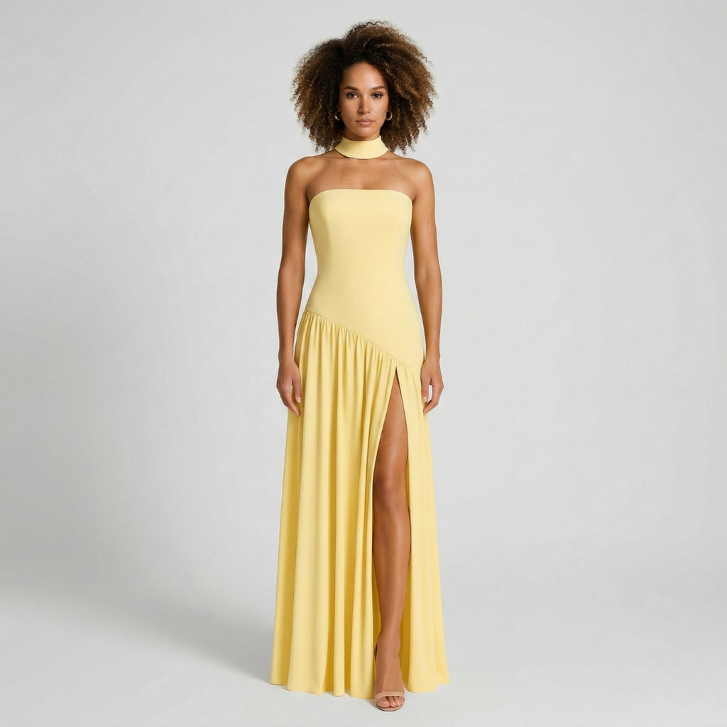 DEBORAH Backless Patchwork Dress