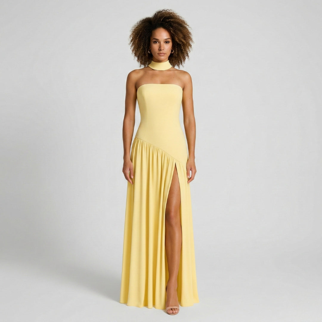 DEBORAH Backless Patchwork Dress