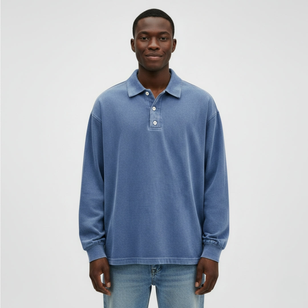 MAXIME Collared Polyester Sweatshirt