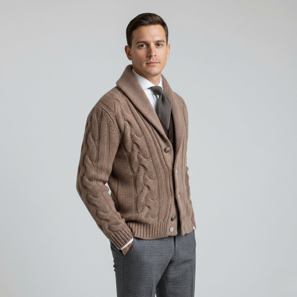 KEVIN Single Breasted Knit Cardigan