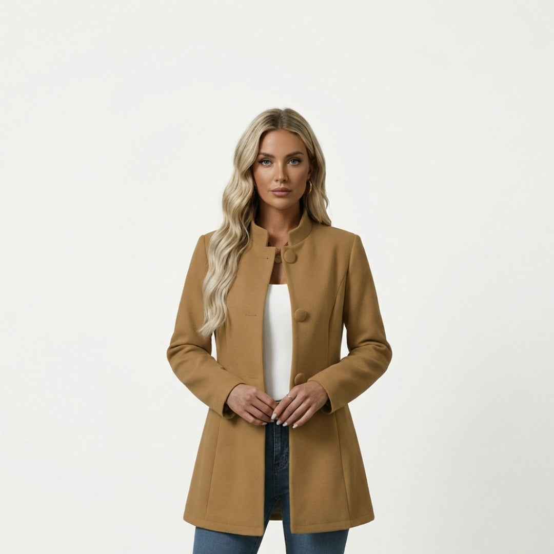 HALLIE Button-Down A-Line Coat