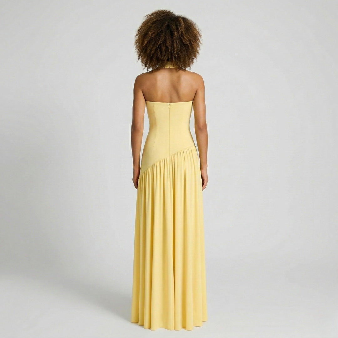 DEBORAH Backless Patchwork Dress