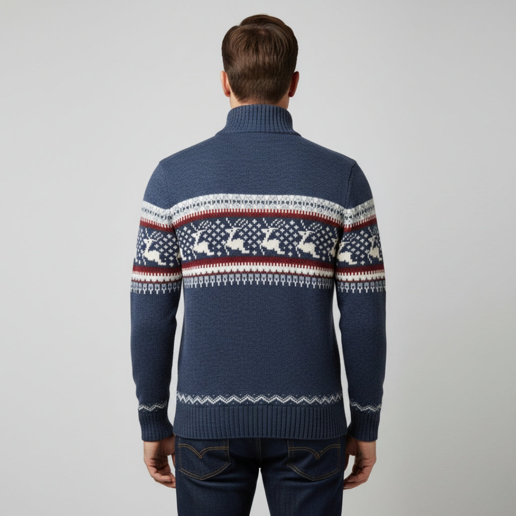 JULIEN High Neck Half Zip Sweater