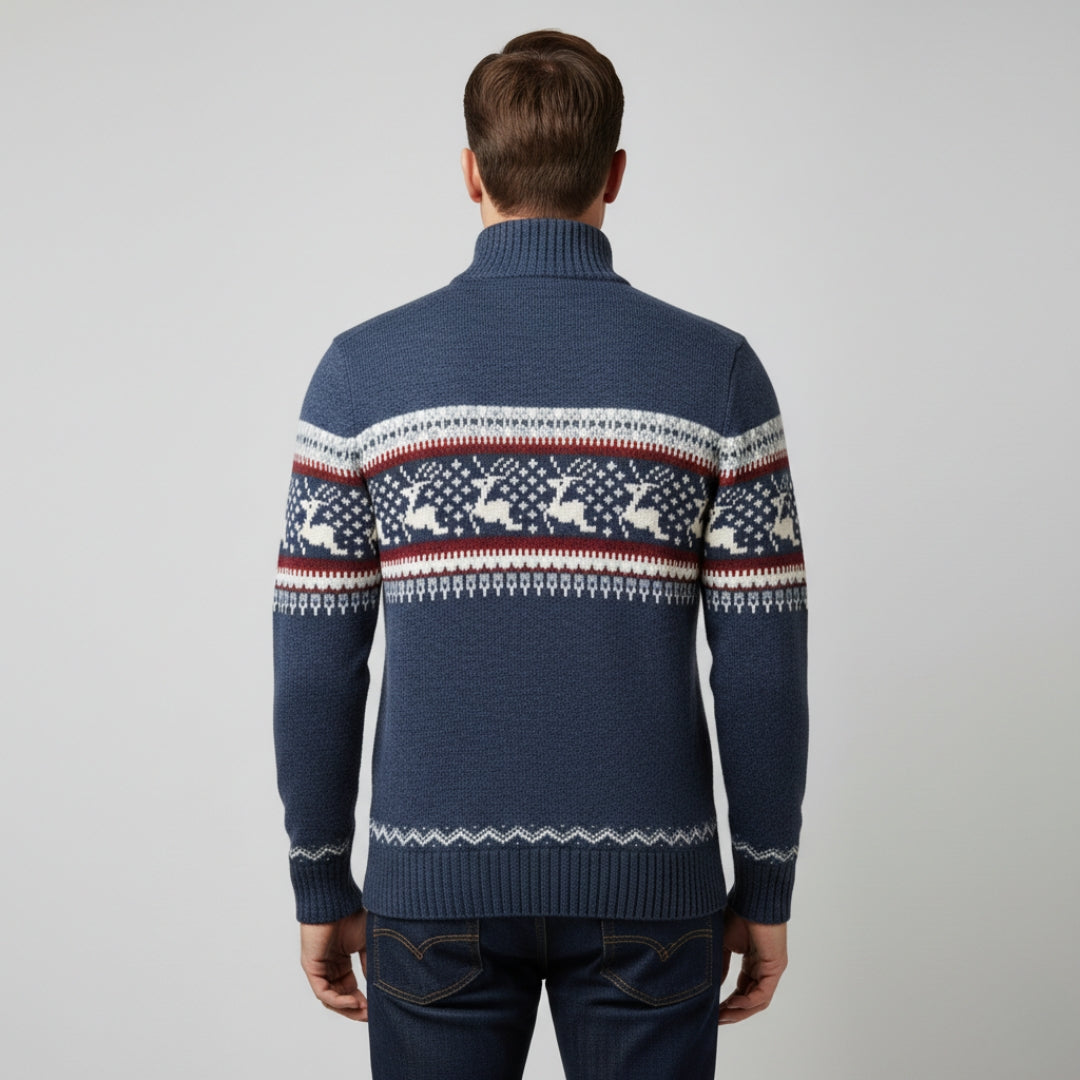 JULIEN High Neck Half Zip Sweater