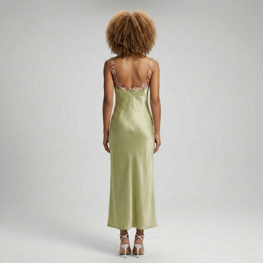 CAROL Satin A-Line Maxi