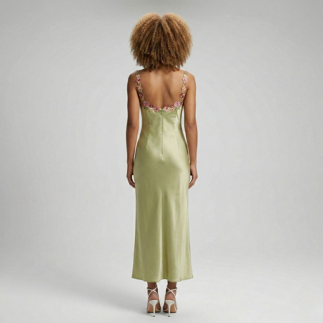 CAROL Satin A-Line Maxi