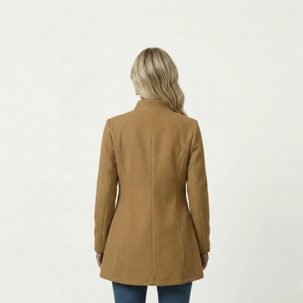 HALLIE Button-Down A-Line Coat