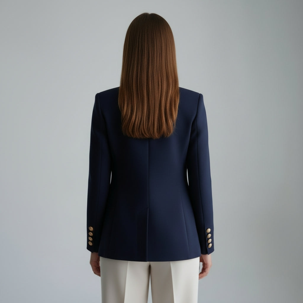 CLARA Double-Breasted Slim Fit Blazer