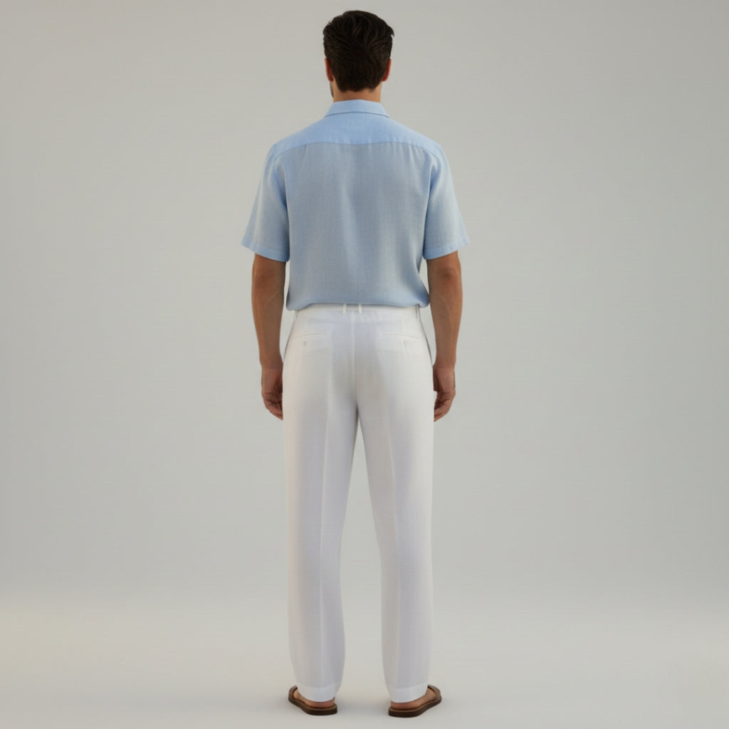 JONAS Drawstring Cotton Linen Trousers