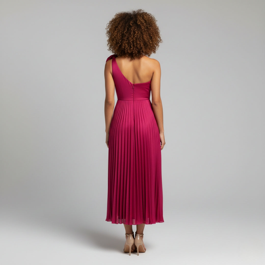 MANDY One Shoulder Midi Dress