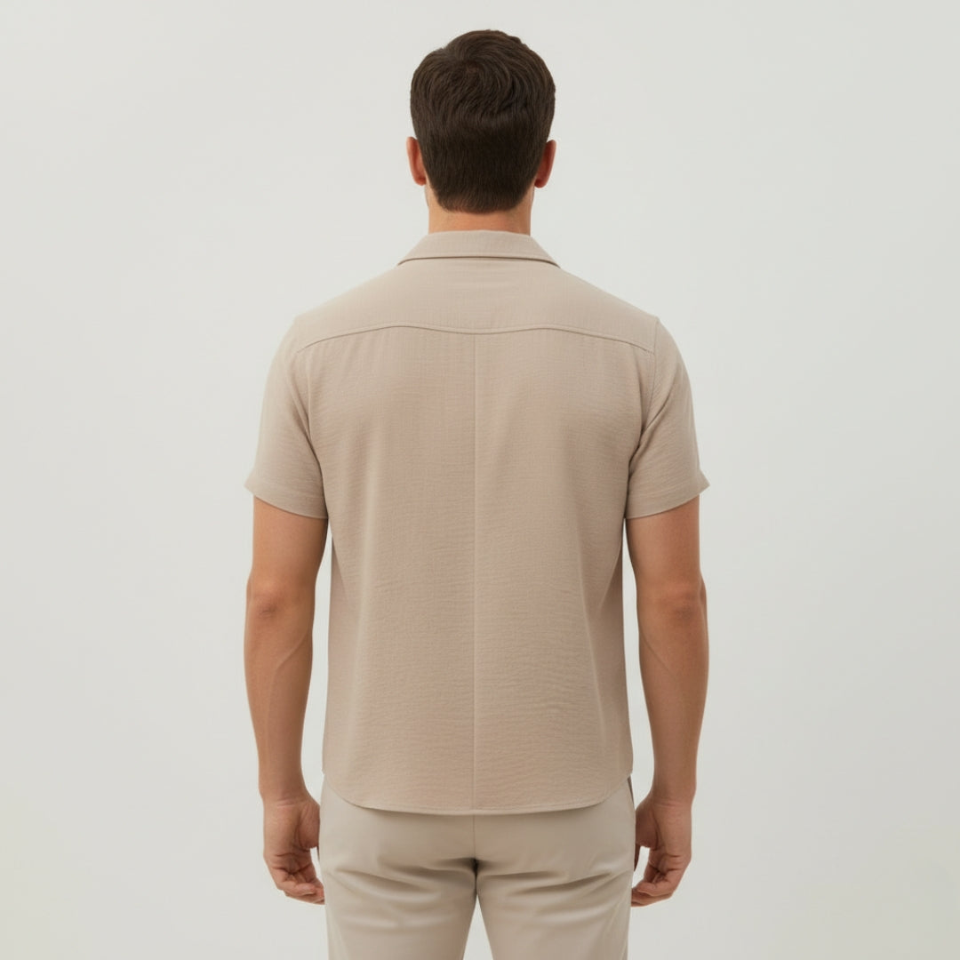 MATEO Casual Short Sleeve Button-Up Shirt