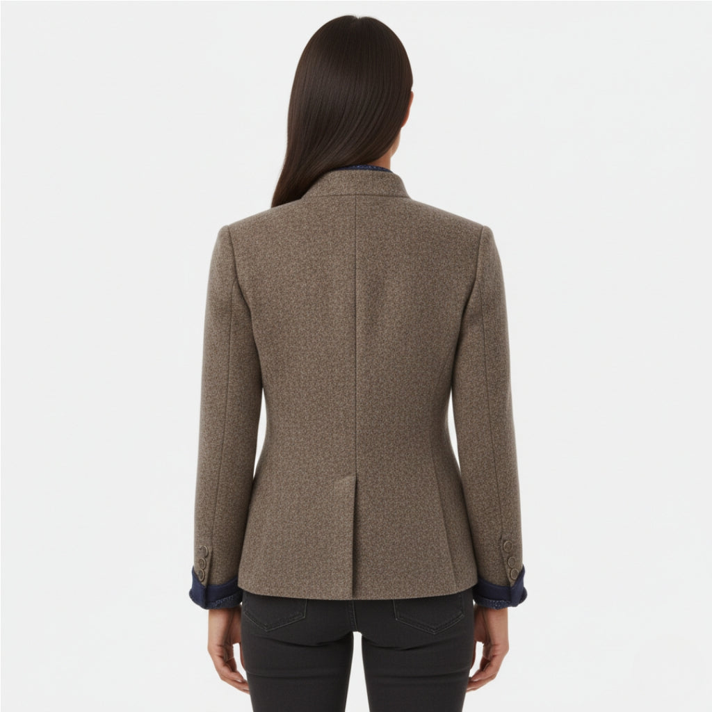 CLARA Turn-Down Collar Pocket Jacket