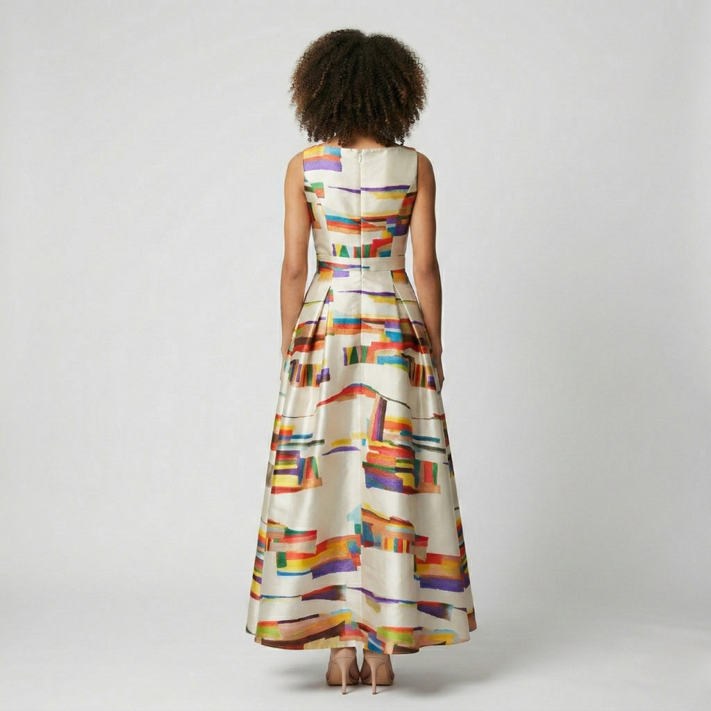 AMY Geometric Maxi Dress