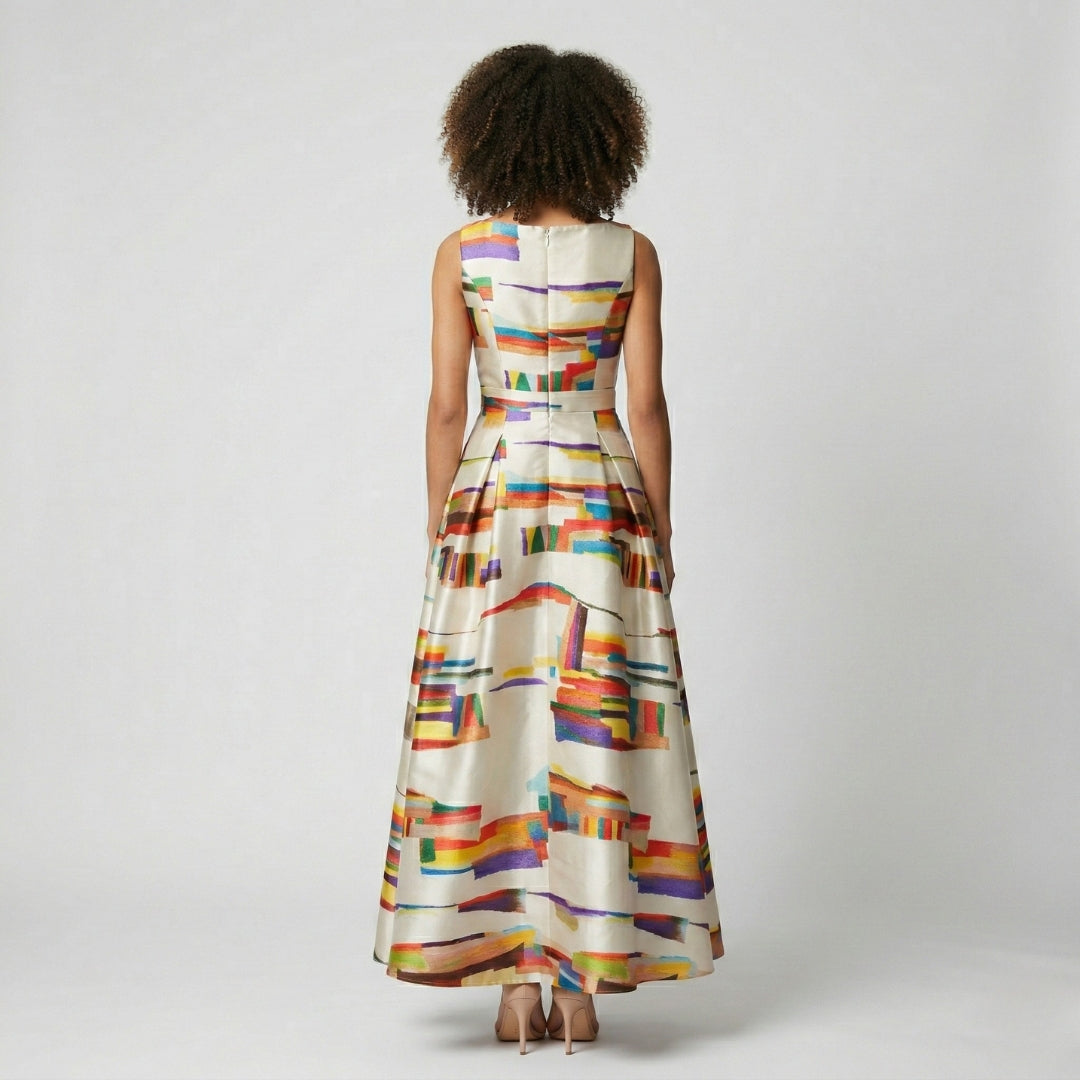 AMY Geometric Maxi Dress