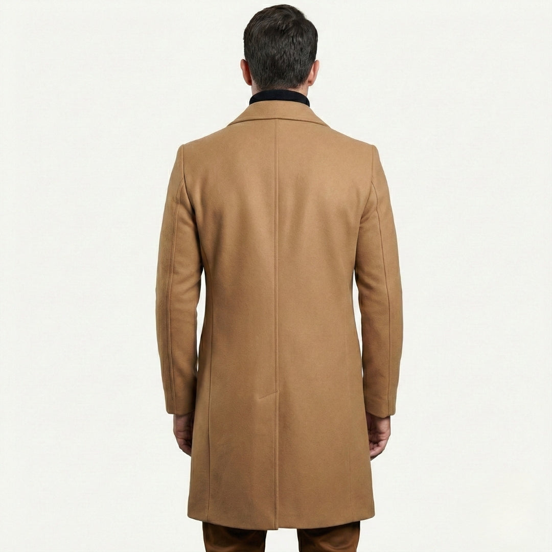 HENRY Long Cotton Blend Coat