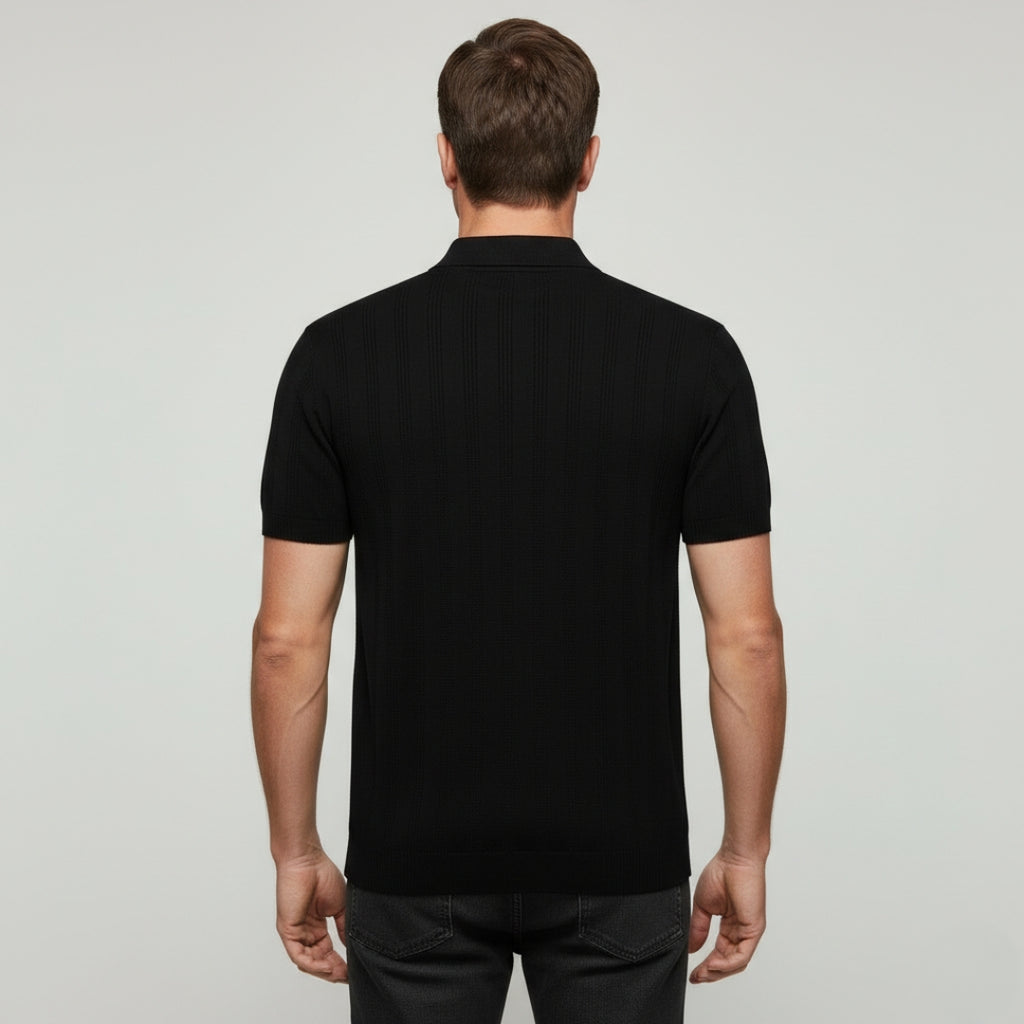 BLAKE Striped Viscose Polo