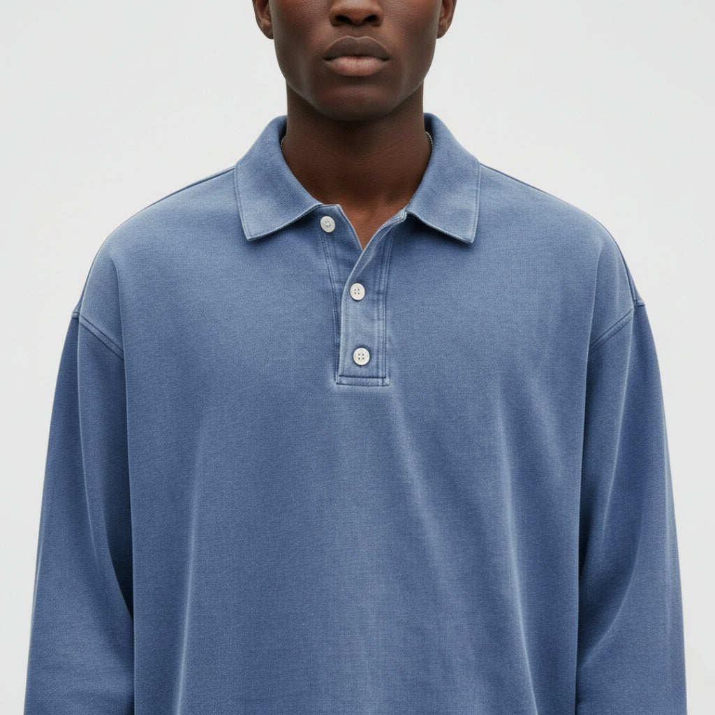 MAXIME Collared Polyester Sweatshirt