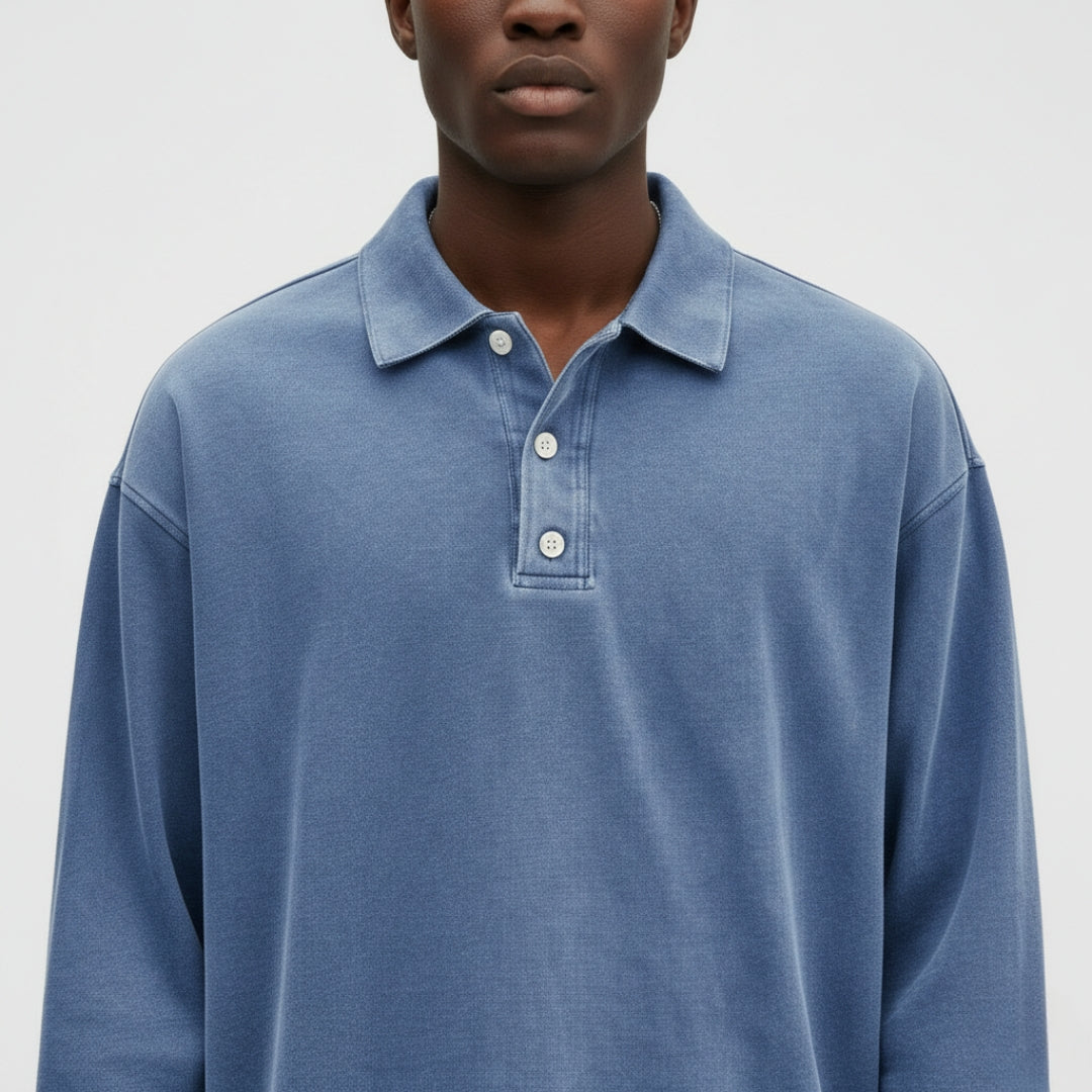 MAXIME Collared Polyester Sweatshirt