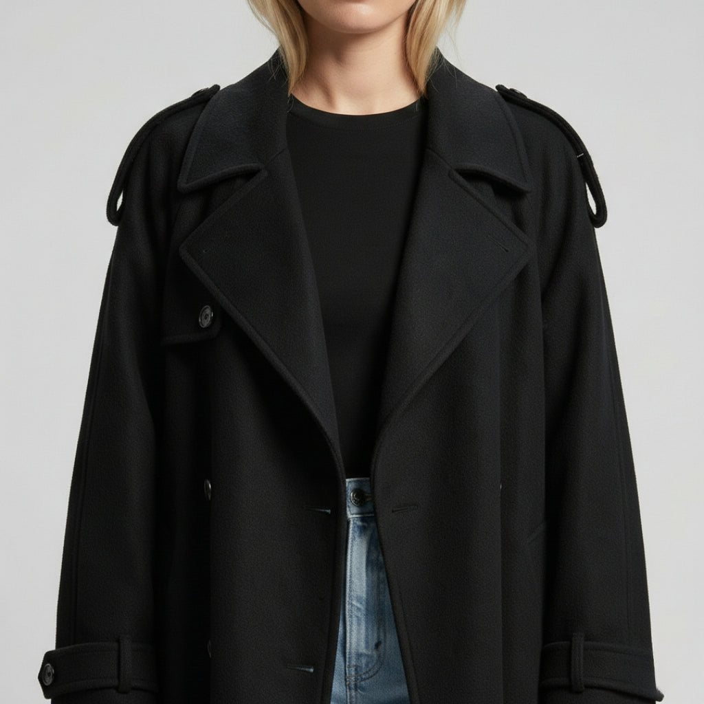 CHERI Long Wool Blend Coat