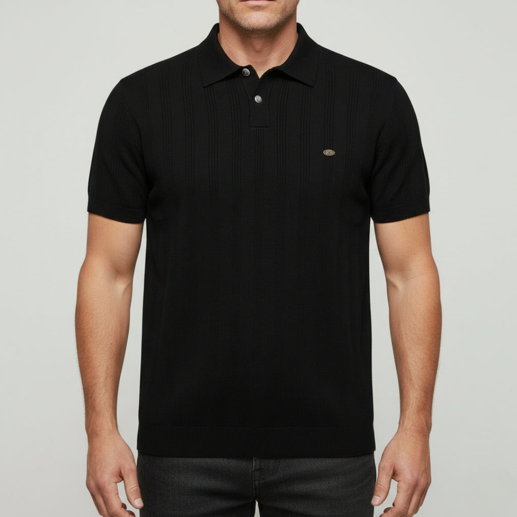 BLAKE Striped Viscose Polo