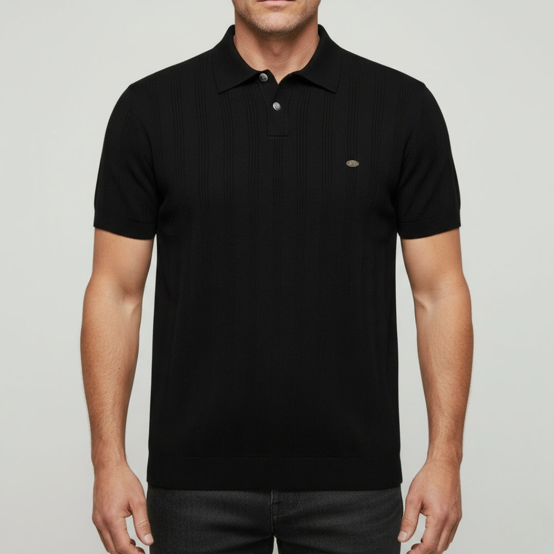 BLAKE Striped Viscose Polo