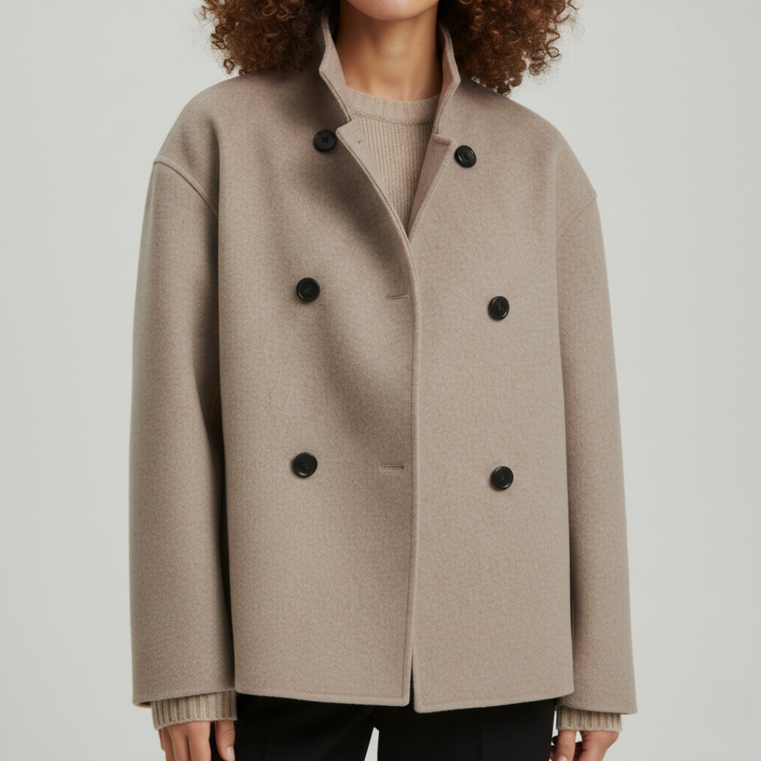 CHARLENE V-Neck Cotton Jacket