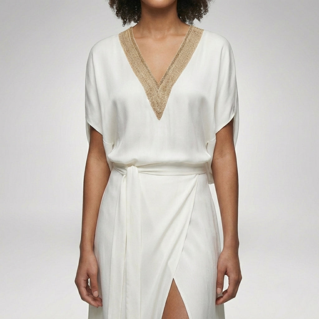 ISABELLA V-Neck A-Line Dress