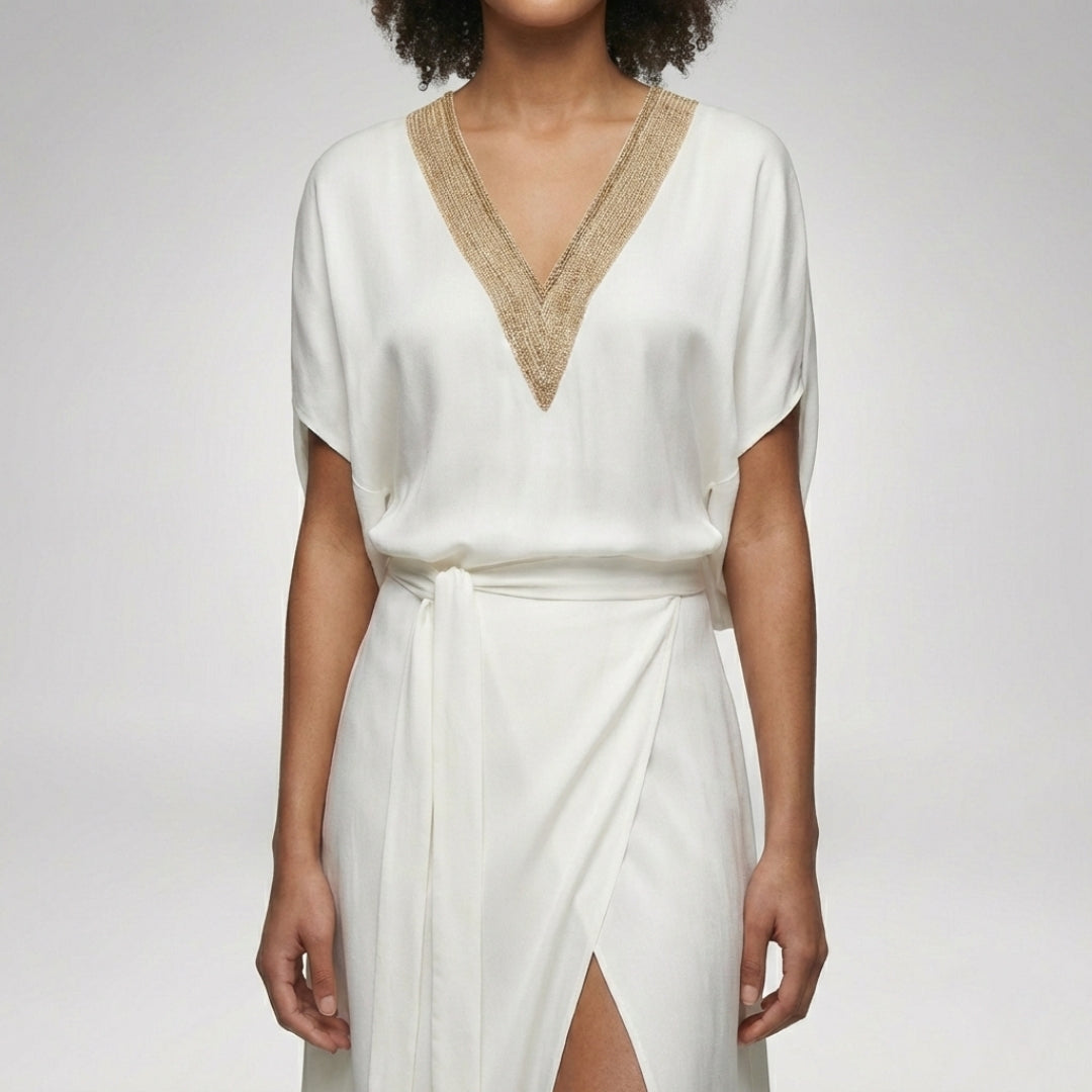 ISABELLA V-Neck A-Line Dress