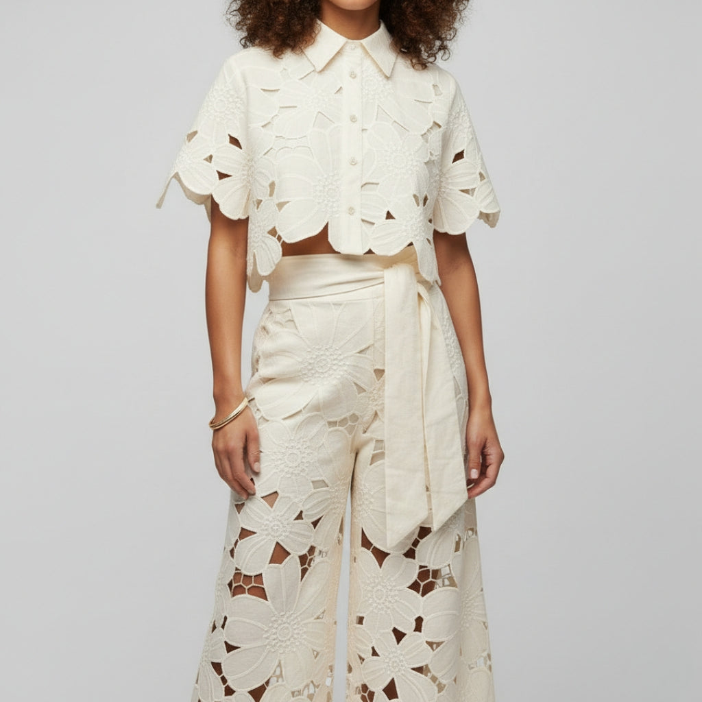 AMELIE Wide Leg Two-Piece Set