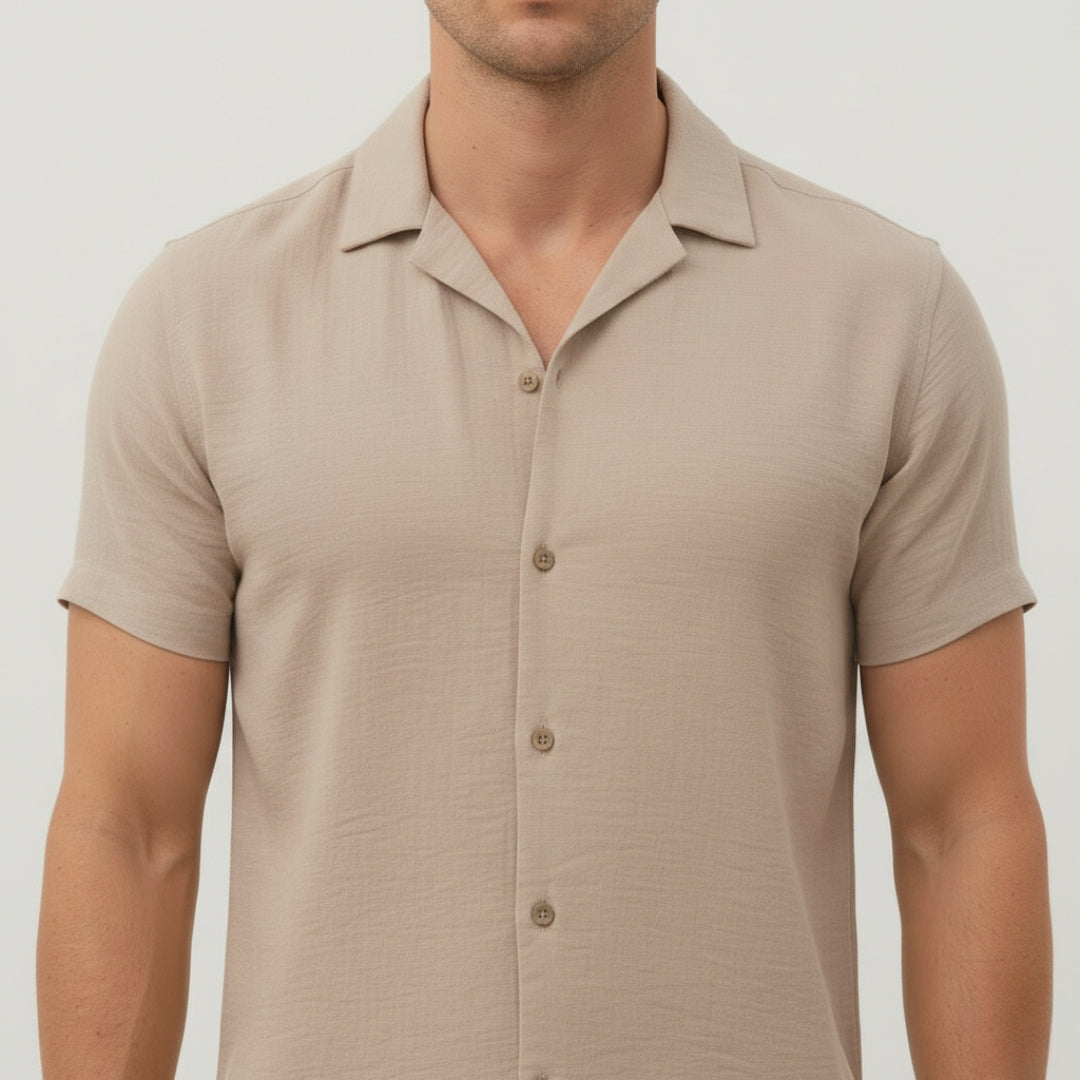 MATEO Casual Short Sleeve Button-Up Shirt