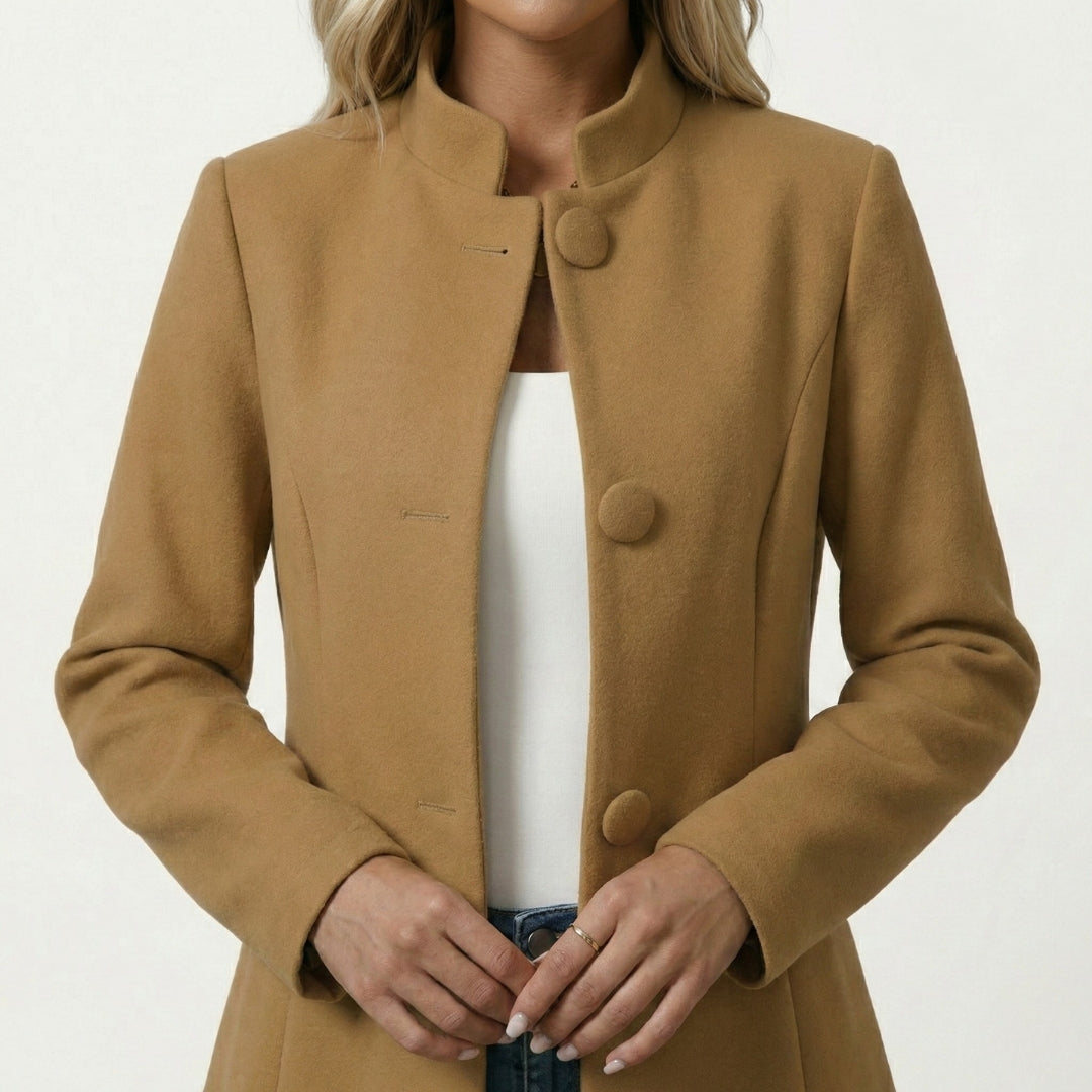 HALLIE Button-Down A-Line Coat