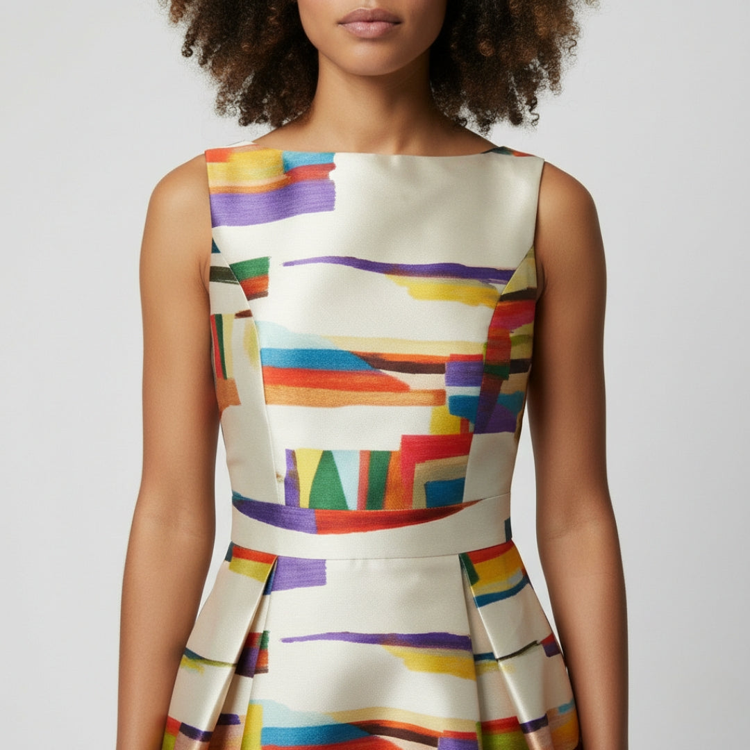 AMY Geometric Maxi Dress