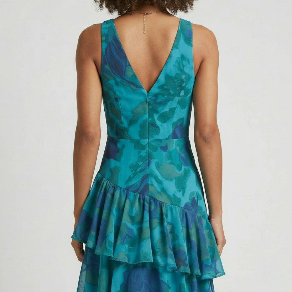 EILEEN V-Neck Plissé Maxi