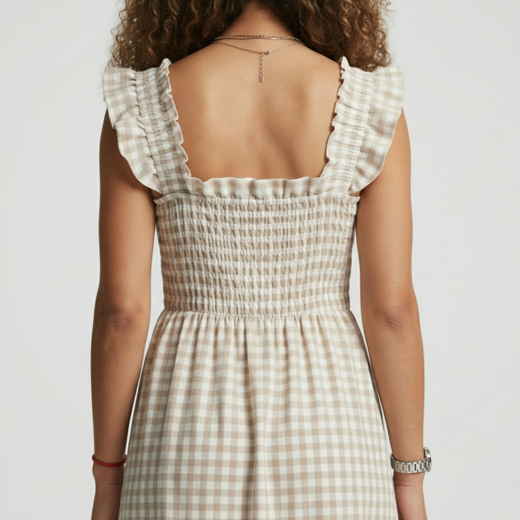 CHRISTINE Plaid Camisole Maxi