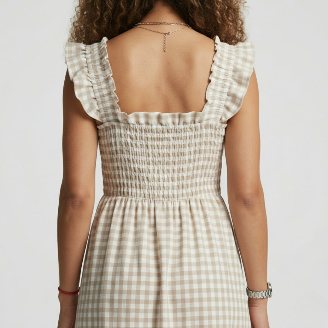 CHRISTINE Plaid Camisole Maxi