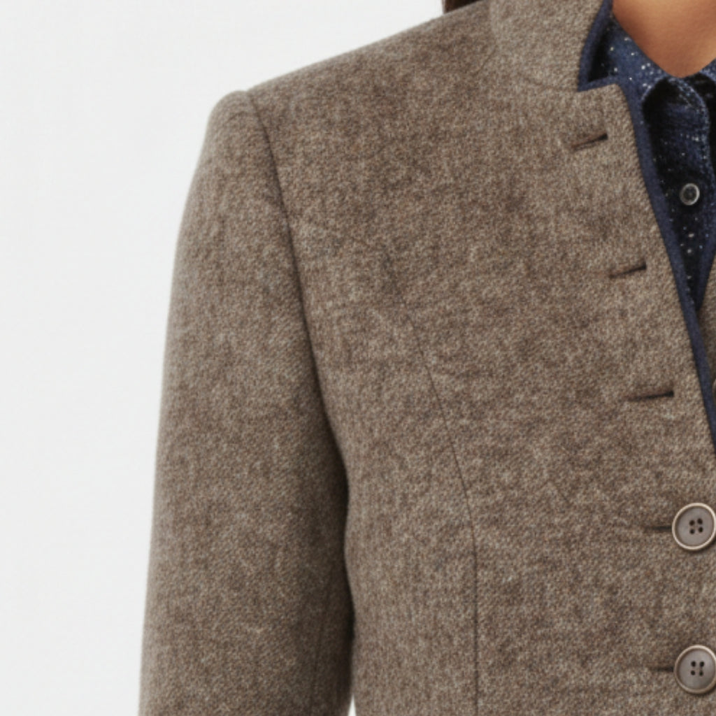 CLARA Turn-Down Collar Pocket Jacket