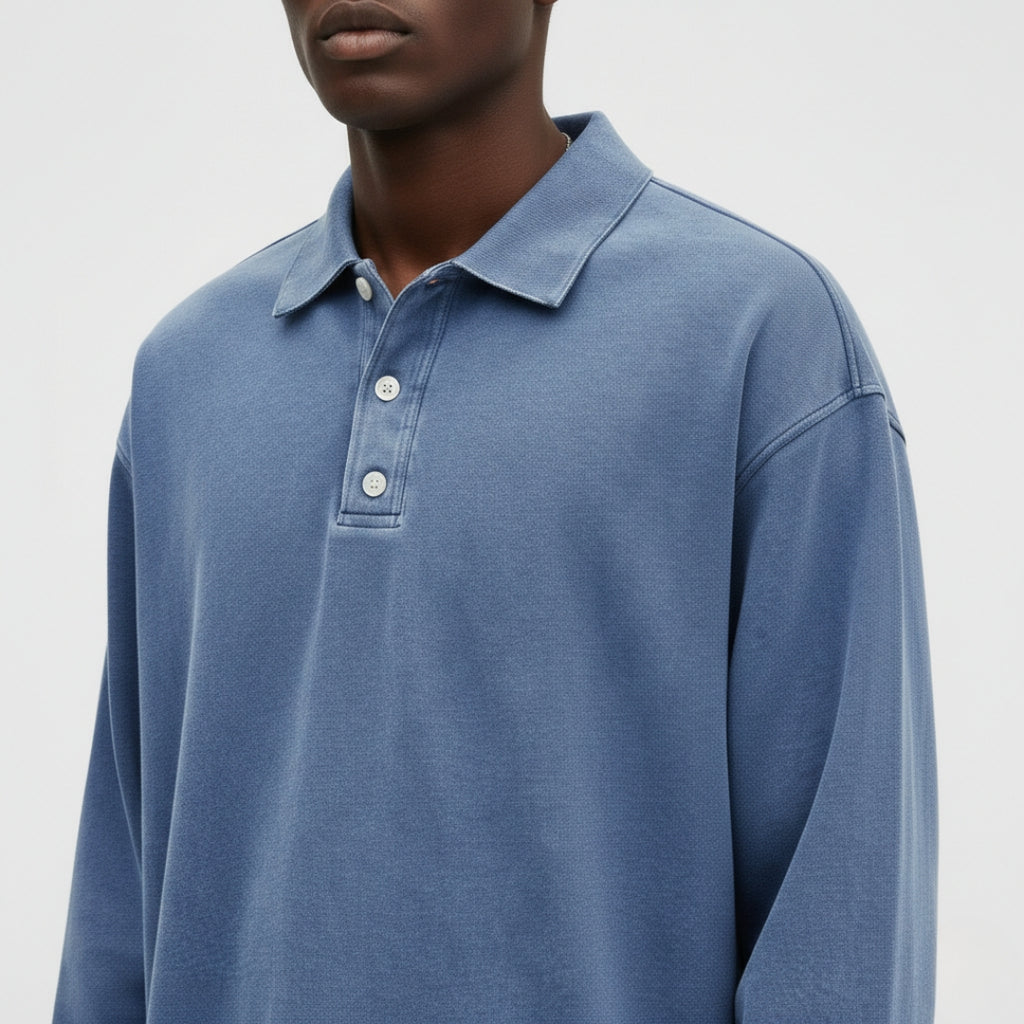 MAXIME Collared Polyester Sweatshirt